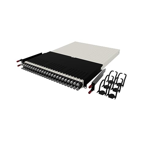 PatchboxONE 8RU 24-Port Cat6a Cable System, UTP, Black