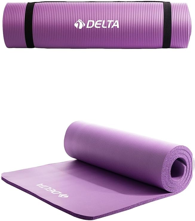 Delta Comfort Floor 10 Mm Pilates Cushion Yoga Mat with Carrying Strap