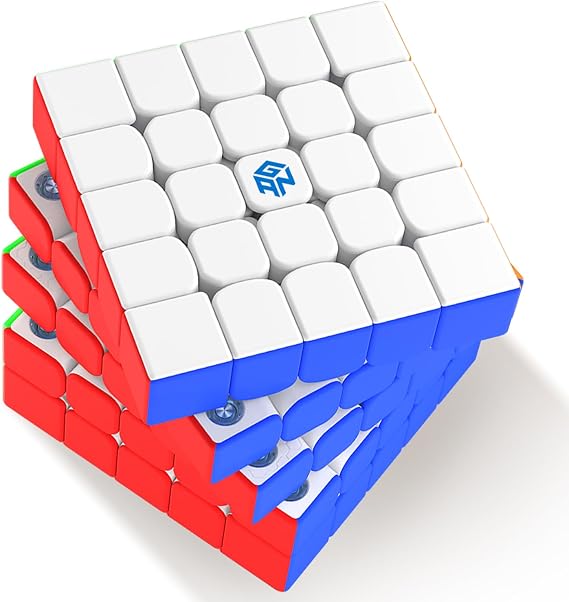 GAN 562 M 5x5 Magnetic Speed Cube for Kids & Teens, Frosted Version | 160 Magnets, Glide-Smooth Construction, Stronger Magnetic Core, Self-Centering Help, Puzzle Toys, A thoughtful birthday gift