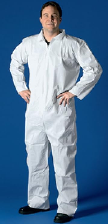 Buffalo Industries (68527) Contractor Grade 3-Player SMS Disposable Coverall, Size Large, Pack of 1, Protection from Paint, Particulates, Liquids, Sprays, Powders, Fiberglass, Sanding Dust