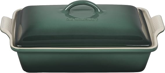 Le Creuset Stoneware Covered Rectangular Casserole, 12" x 9", Artichaut