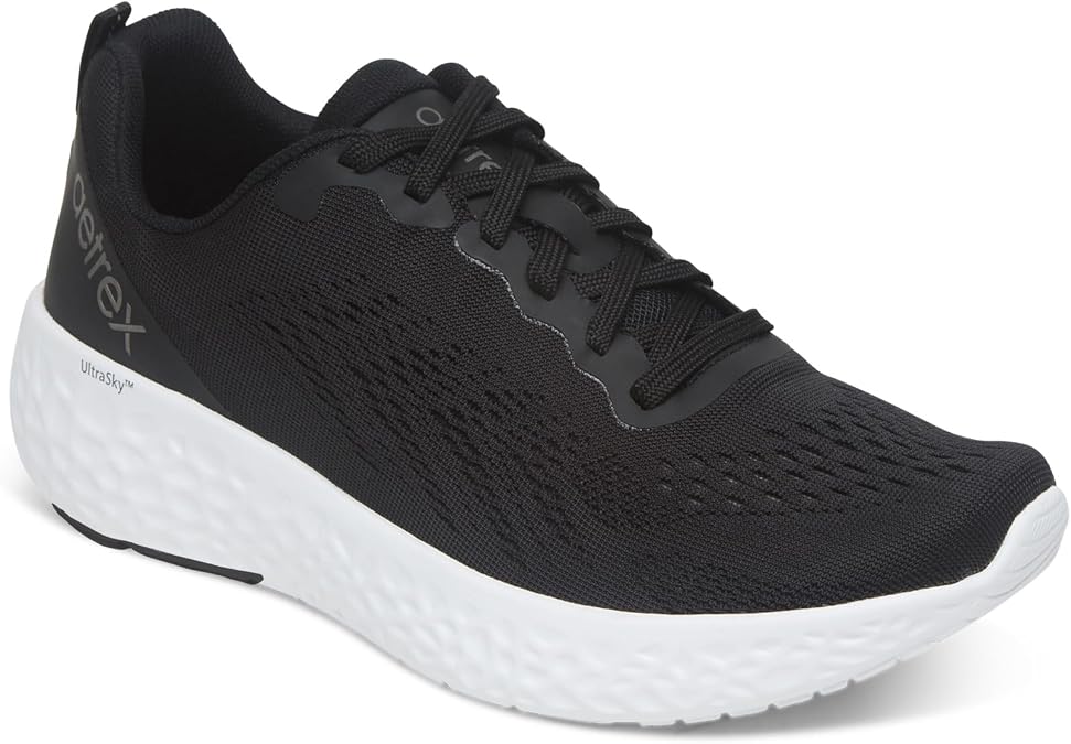 Aetrex Women's Danika Orthopedic Arch Support Sneakers Breathable Mesh Sneakers for Women Walking Shoes Extra Padded Heel with Lace Up for All-Day Comfort