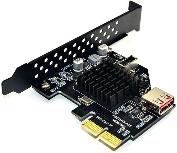 axGear PCIe to USB 3.1 Type E Front Panel Socket Adapter Card Express for Motherboard