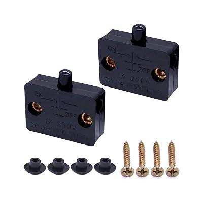 2pcs Black Cabinet Lamp Switch Wardrobe Touch Switches Automatic Door Switch Drawers Open On Close Off Door for 12V 24V 110V Color : Black