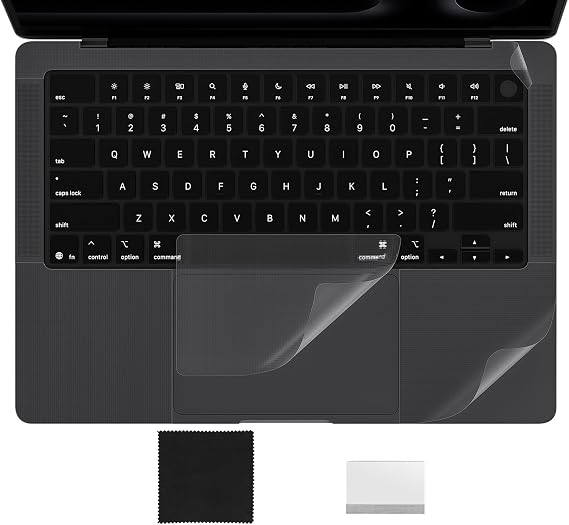 Palm Rest Cover Skin Compatible with 2025-2024 MacBook Pro 14" M5 M4 M3 M2 M1 A3434 A3112 A3401 A3185 A2992 A2918 Trackpad Protector Touch Pad Cover Skin, MacBook Pro 14" Accessories, Clear (4-Piece)