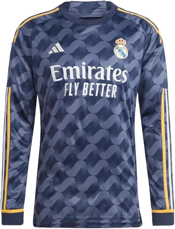 adidas Real Madrid Away Long Sleeve Jersey 23/24 (US, Alpha, 3X-Large, Regular, Regular, Legend Ink)