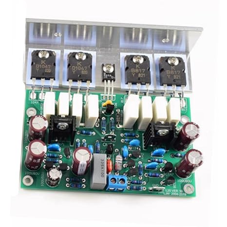 Assembeld LJM L20 Mono Amplifier Board with Angle Aluminum KTB817 Mono 350W AMP Board