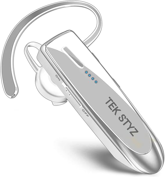 Bluetooth 5.3 Headset Compatible with Asus ROG Phone 7 Ultimate Wireless Earpiece, IPX5 Waterproof, Dual Microphones, Noise Reduction, 60 Days Standby + 22Hrs HD Talk Time!