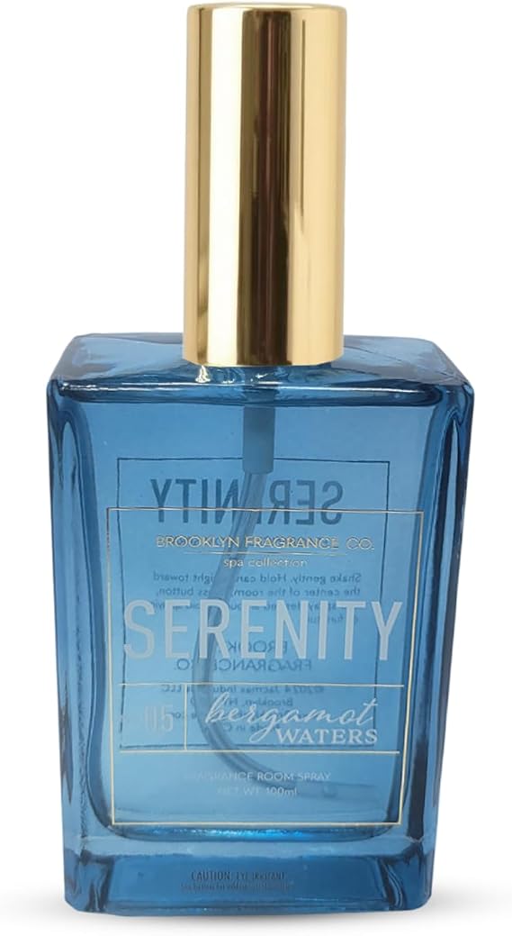 Brooklyn Fragrance Co. BFC - Spa Room Spray Premium Serenity Bergamot waters Scent - Long lasting Fragrance for Home, Office or Bathroom Air Freshener Rectangle Spray bottle 100 ml