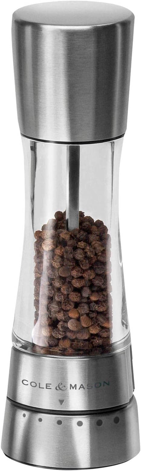 Cole & Mason Derwent Pepper Mill Adjustable Grind Select 6 Settings 19cm