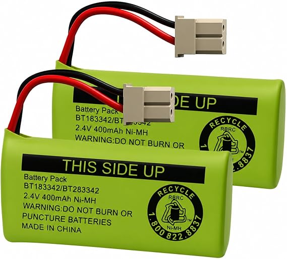 2-Pack Cerepros BT183342 BT283342 Battery Packs for VTech Cordless Phone