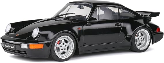Solido Porsche 911 (964) 1993 (Black) - High Quality Diecast Model Car in 1:18 Scale Legendary Sports Coupe for Collectors & Porsche Enthusiasts