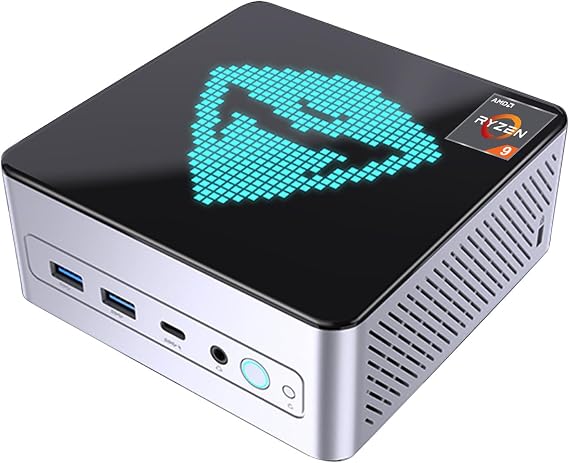 Machenike Mini Desktop, AMD 8-Core Ryzen 9 7940HS, AMD Ryzen AI with Radeon 780M, 32GB DDR5 RAM, 1TB SSD, Support 2-Monitor 4K, HDMI, DP, Type-C, RJ-45, Wi-Fi 6, Windows 11 Pro