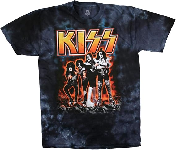 Liquid Blue Unisex Adult Kiss Hotter Than Hell Short Sleeve Tee