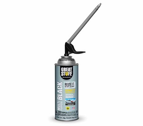 Great Stuff Multipurpose Black with Smart Dispenser 12 oz Foam Sealant