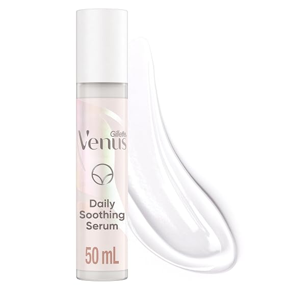 Gillette Venus Intimate Grooming Daily Soothing Serum Reduce Ingrown Hair for Pubic Hair and Skin, Bikini Post Shave Serum