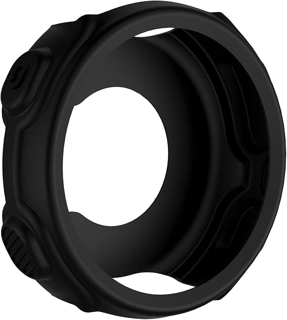 RuenTech Comaptible for Forerunner 235 735XT Watch Case, Soft Silicone Shock-Proof and Shatter-Resistant Protector Case Cover for Forerunner 235 and 735XT (Black)