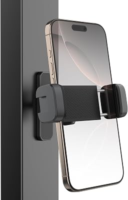 Magnetic Phone Holder for Gym, Tripod Mount Ring Gym Magnetic Phone Holder for Golf Cart, Attach to Metal Surface, Gym Accessories for All Smartphones 4.7-7