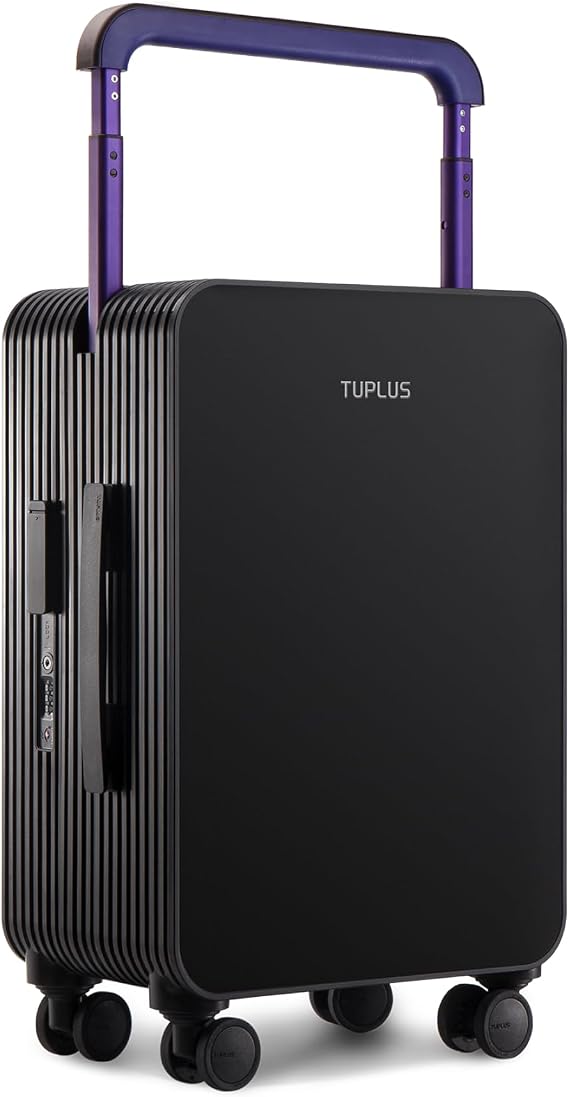 TUPLUS Balance 20 Inch Wide Handle Luggage Zipperless Suitcase Black