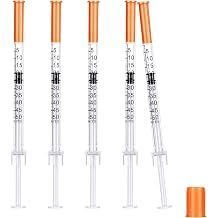 100 Pack 0.5ml/cc 31G x 6mm,Plastic Dispensing Measuring Tool,Individually Sealed Packaging