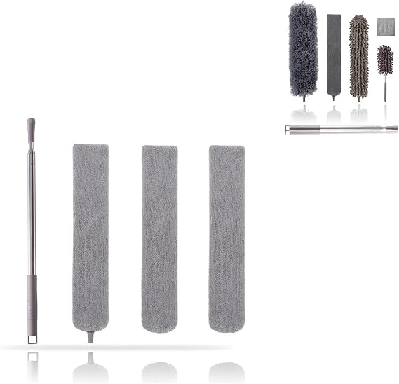 Retractable Gap Dust Cleaner & Microfiber Duster Kit (6pcs)