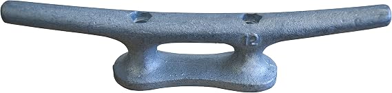 Dock Edge Cast Iron Cleat, 12", Galvanized