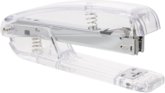 POPETPOP 1 Pcs Transparent Stapler Staple Tool Office Executive Desk Stapler Plastic Stapler Portable Stapler Paper Binding Machine Decorating Tools Student