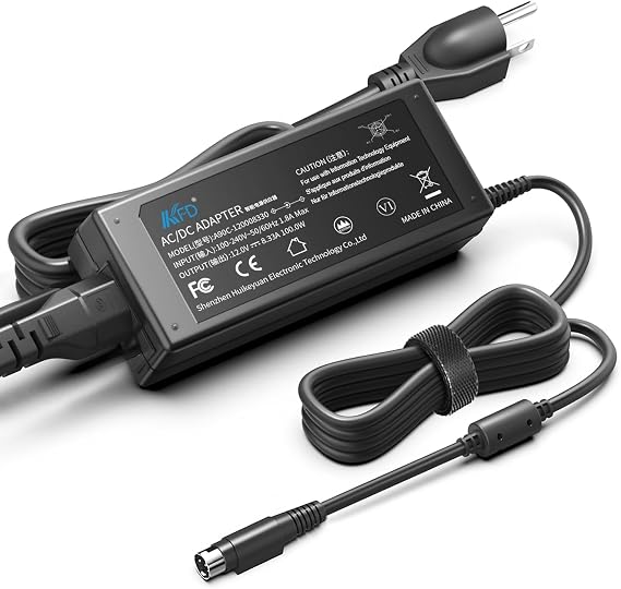 KFD 12V 8.33A 4 PIN AC Adapter for Synology DiskStation DS412 DS413 DS414 DS415 DS710 DS712 DS416 DS416j DS418 DS418j DS920+ DS923+ DS916+ DS918+ DS420+ DS423+ DS720+ NAS Server Power Supply Cord