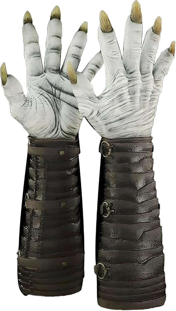 Holiberty Devil Realistic Gloves Halloween Horror Movie Demon Hand Gloves Ghost Cosplay Costume Decor Props for Adults Men