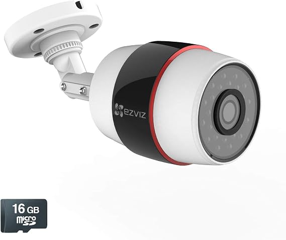 EZVIZ Husky HD 1080p Outdoor Wi-Fi Video Security Camera, 16GB MicroSD, Works with Alexa using IFTTT