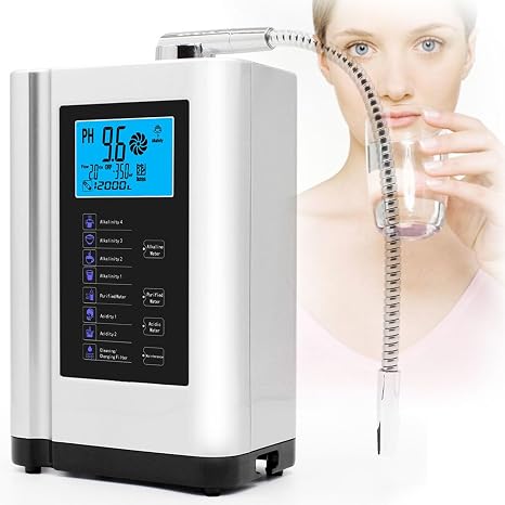 Water Purifier Machine Water Ionizer | Aqua Ionizer | Home Alkaline Water Filtration System | Produces pH 3.5-10.5 Alkaline Water | Up to -500mV ORP |7 Water Settings|Intelligent Voice,White