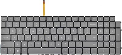 Replacement Laptop Keyboard with Backlit for Dell Inspiron 15 3510 3511 3515 5510 5515 5518, inspiron 16 7610, Latitude 3520, Vostro 15 3510 3515 3520 3525 7510 with US Layout,Grey