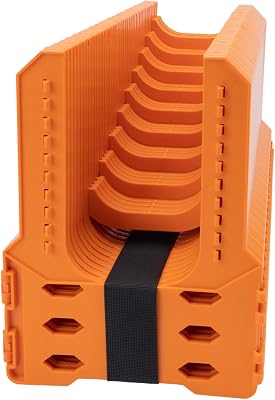 RV Sewer Hose Support, 20FT Adjustable RV Hose Support Holder Camper Sewer Hose Support for Fast & Secure Dumping with carrying Strap, Orange