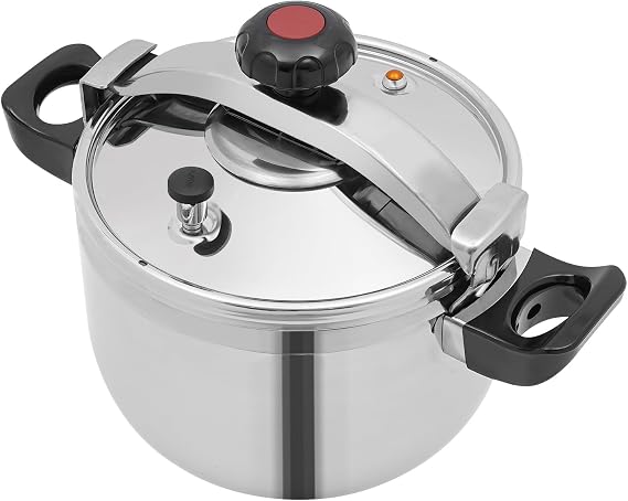 Stainless Steel Pressure Cooker Large Capacity 60Kpa Pressure Pot Explosion-proof Compound Bottom Pressure Canner with Pressure Limiting Valve for Gas Stove Induction Cooker (11L/ 11.62 Qt)
