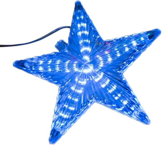 Christmas Tree Topper, 8.66 Inch LED Lighted Star Xmas Tree Toppers 31 LED Light, Indoor Outdoor Christmas Ornaments Party Home Decoration