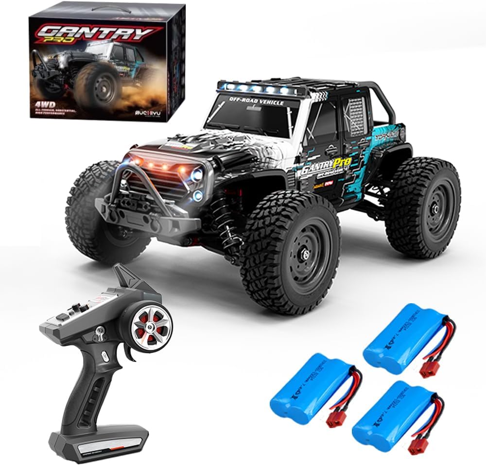 X-Verse 16103PRO Remote Controlled Car Brushless 1:16 70 km  h Waterproof RC Cars 4WD All Terrain Offroad RC Truggy RC Truck Crawler for Adults Children - 3 Batteries