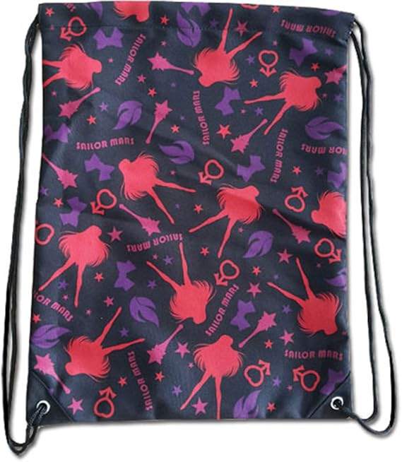 Sailor Moon R- Sailor Mars Pattern Drawstring Bag