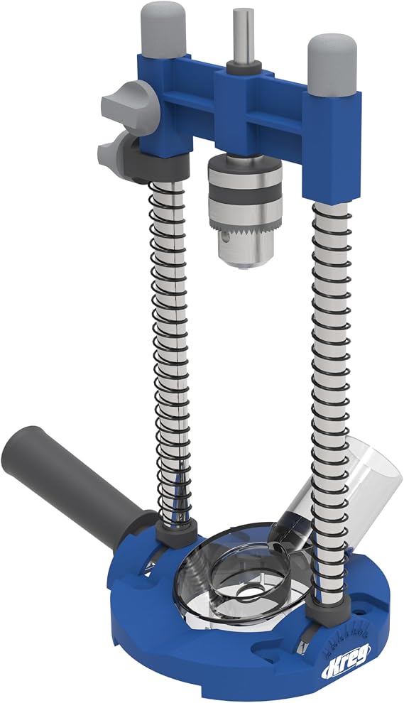 Kreg Drill Guide Pro - Portable Drilling Solution With Adjustable Angle - Built-In Dust Collection Adapter - Self-Centering Design for Consistent Holes - KDG6500 | Portable Drilling Solution with Adjustable Angle, Built-In Dust Collection Adapter