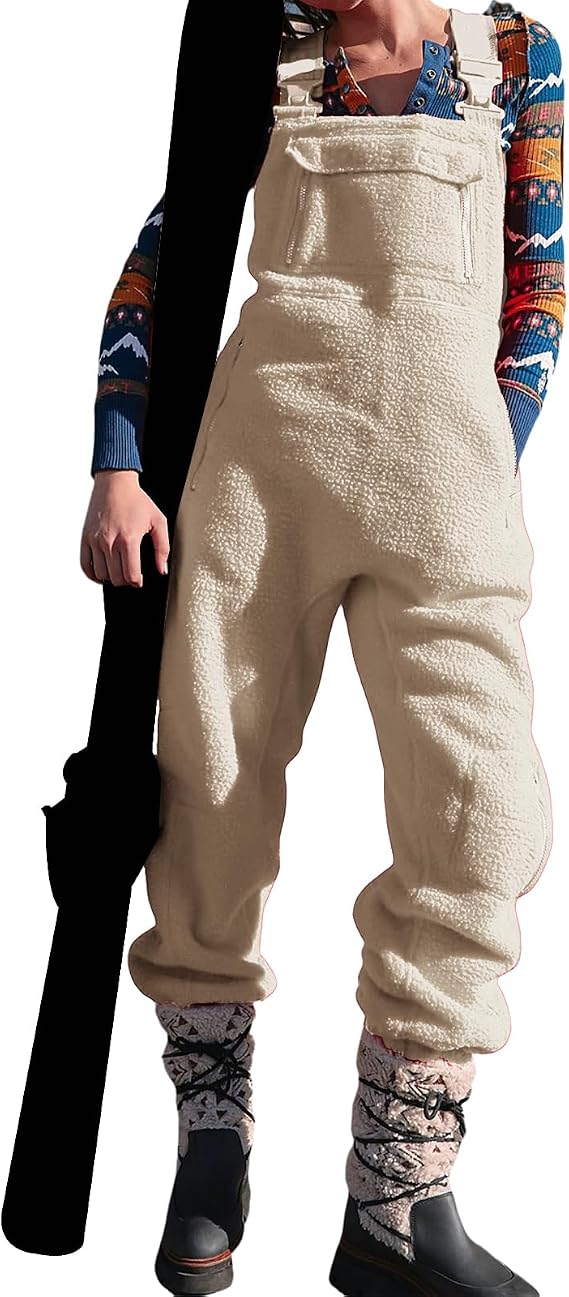 Womens Snow Bibs Adjustable Overall Jumpsuit Windproof & Waterproof Ski Pants Snow Outdoor Cargo Pants Snowboard Pant