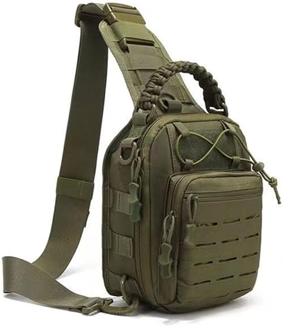 Military Shoulder Bags Tactical Compact Concealed Carry Sling Bag for Climbing Camping Fishing Trekking
