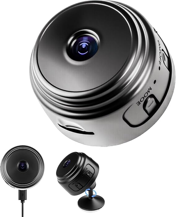 Mini Spy Camera 1080P HD WiFi Hidden Cameras, Wireless Nanny Cam | with Motion Detection, Mini Wireless Indoor Camera, Bluetooth Quick Setup, for Home Security & Office Monitoring