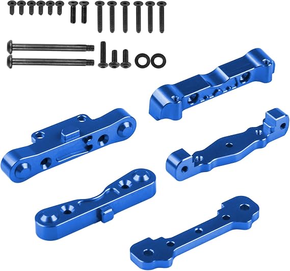 Aimrock Pack-5 Aluminum Rear/Front Lower Arm Suspension Hanger Mount Upgrades Set for AR330378 AR330379 1/7 Felony Infraction Limitless Mojave, 1/8 Karton Notorious Outcast Typhon Talion (Blue)