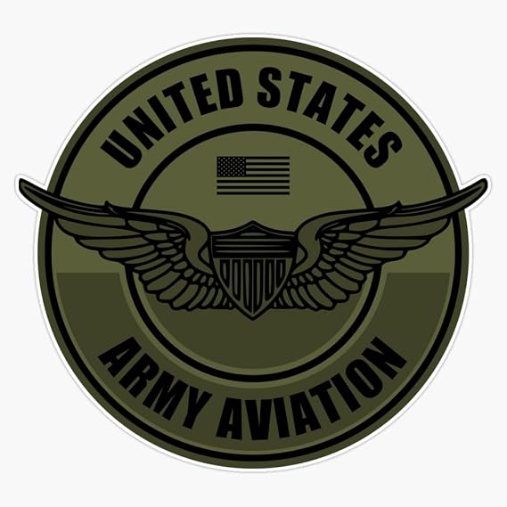 LAD Studio US Army Aviation Wings Patch Window Bumper Sticker Decal 5""