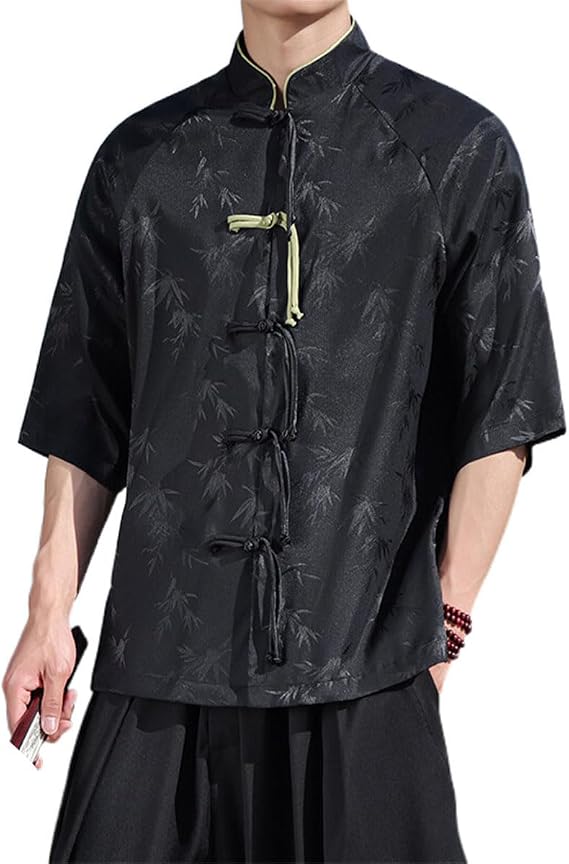 Men's Shirt Summer Mandarin Collar Chinese Style Tops