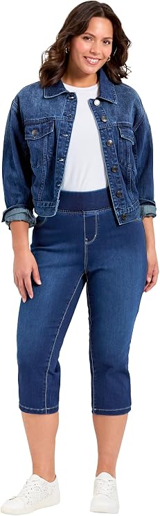 Avenue Butter Denim Pull On Crop Jean