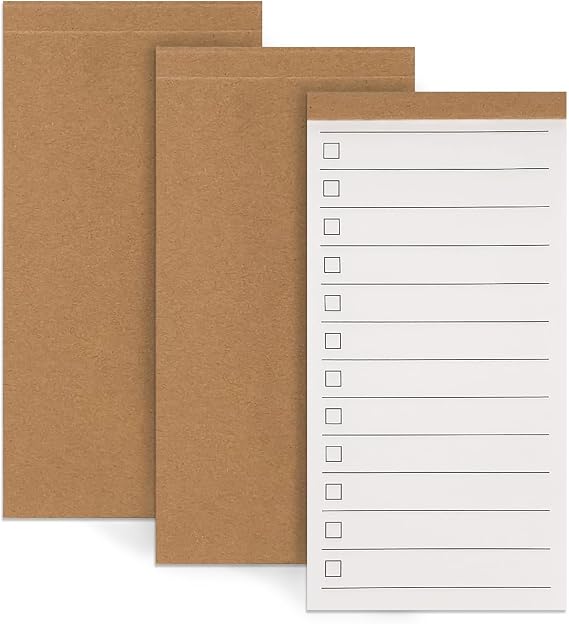 Newkita 3 Pack Daily To Do List Notepad, 2.7x 5.3 Inch Pocket Notepad, Lined Paper for Wish List, Memo Pad, School Supplies, Grocery List, Meal Planning, Study Tasks - 50 Sheets per Pad