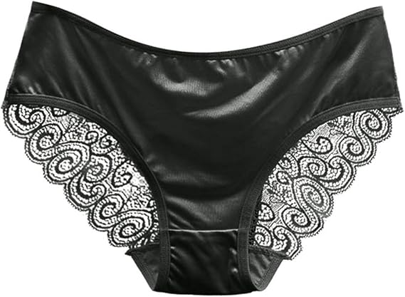 Women's Bow Sexy Cut Hollow Mesh Underwear With A Low Waist Seamless Satin And A Nude Womens Bikini Underwear (Green, M)