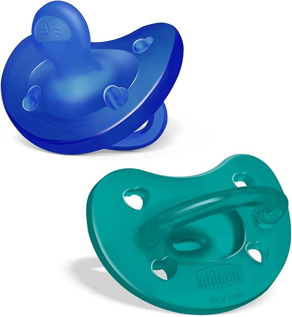 Chicco PhysioForma Baby Pacifier Silicone 16-36 Months, Pacifier Soft and Delicate, Silicone Baby Pacifier, Baby Pacifier and Pacifier, Blue
