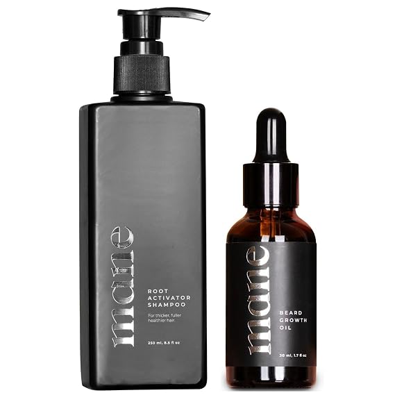 Hair Growth Shampoo and Beard Growth Oil for Men