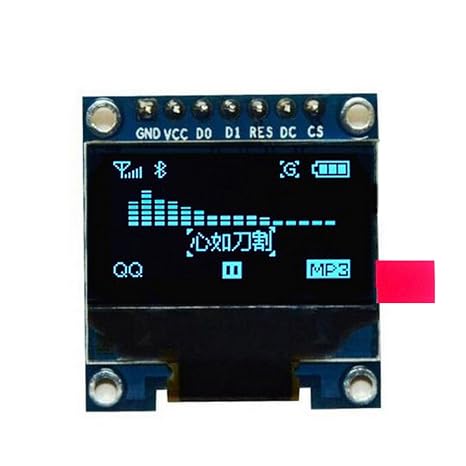 Hailege 0.96" SSD1306 SPI OLED LCD Display 128X64 OLED for 51 STM32 Arduino Raspberry Pi Blue Font